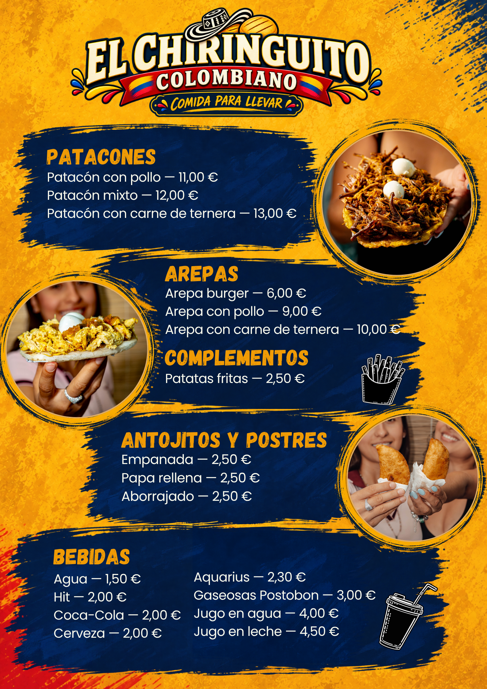 Carta de El Chiringuito Colombiano — página 2